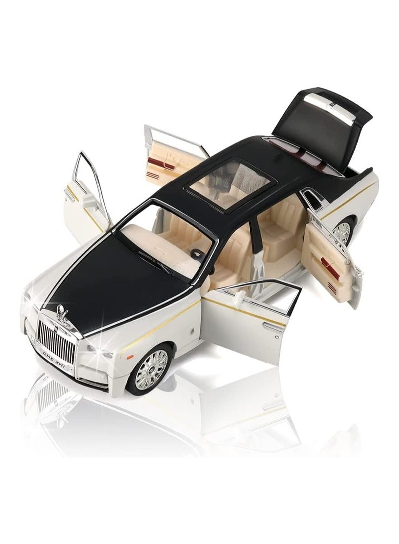 Toy Car Rolls-Royce Phantom Metal Die Casting Model Car for 3 4 5 6 7 Year Old Kids Toy with Sound and Light, Classic Car Door Design for Kids Boy Girl