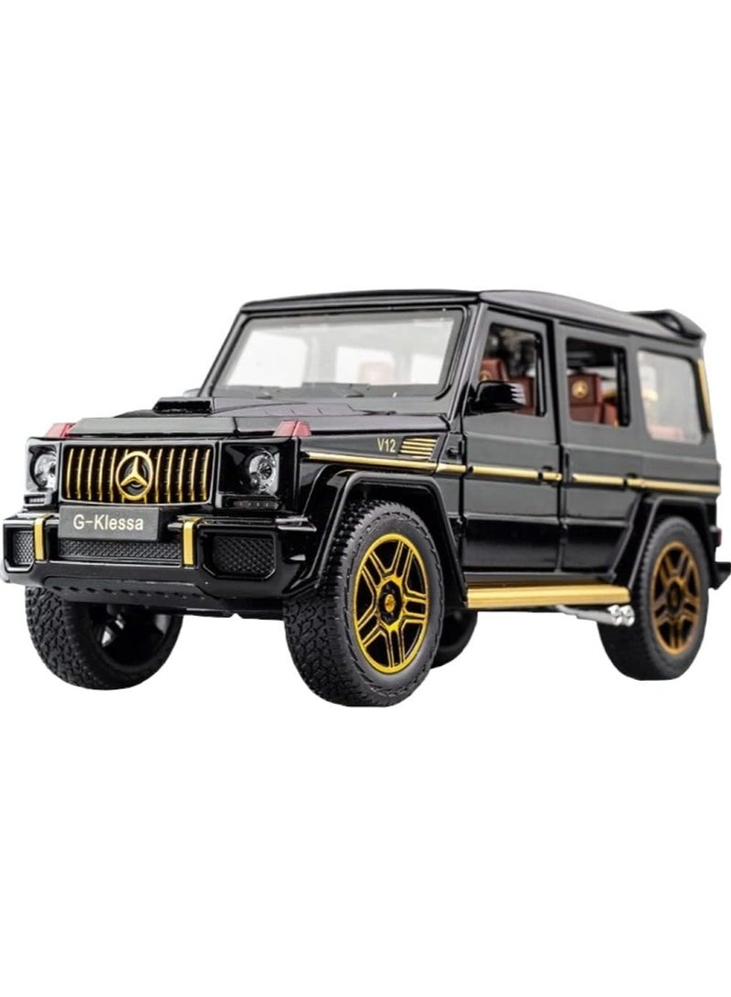 1:24 Scale Mercedes Benz Black V12 G63 AMG Diecast Model Cars Zinc Alloy Pull Back Toy car with Sound and Light for Kids Boy Girl Gift