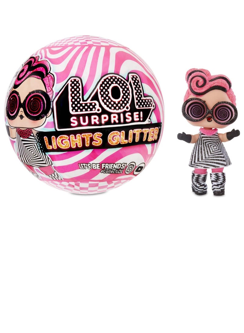 L.O.L. Surprise Lights Glitter Doll with 8 Surprises Including Black Light Surprises