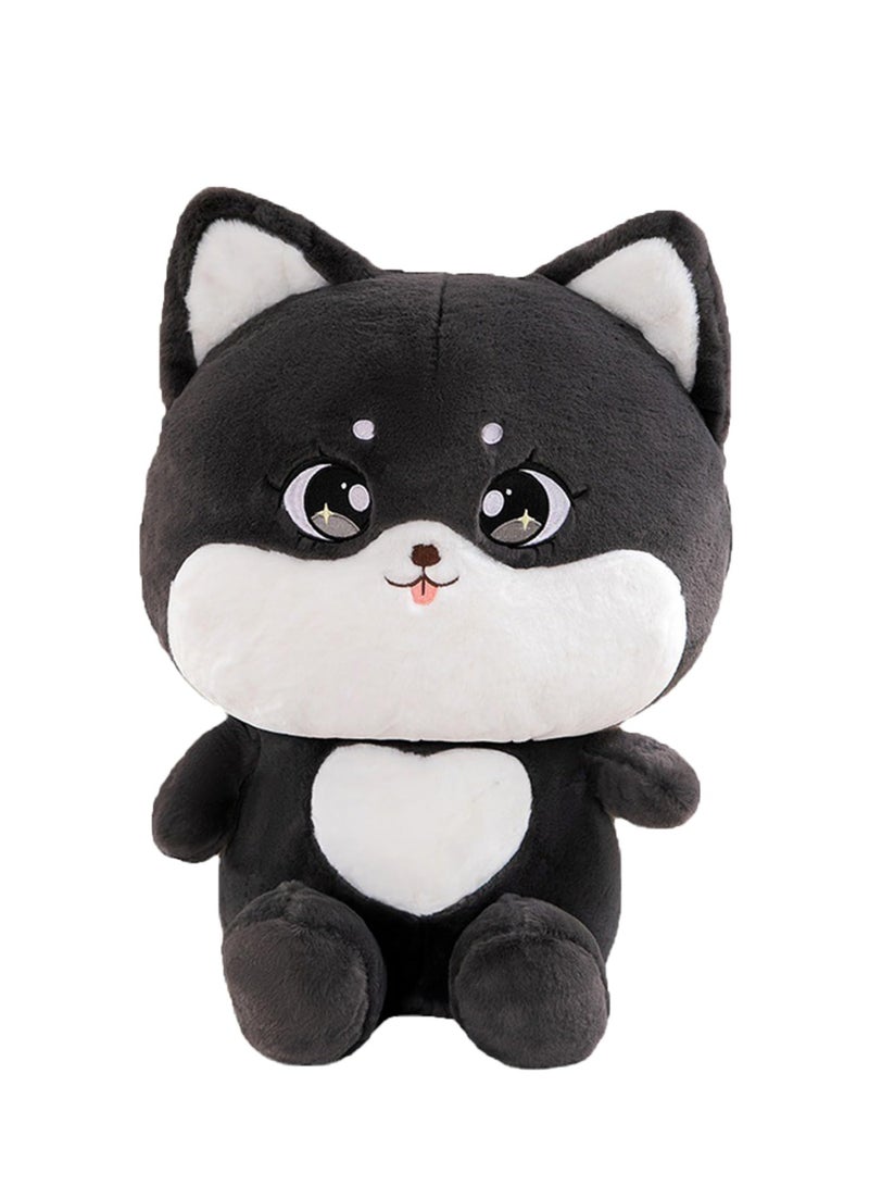 Black Cat Plush, Lovely Cat Stuffed Animal Cat Plushie Pillow for Hugging Plush Squishy Pillow Toy for Kids (9.8