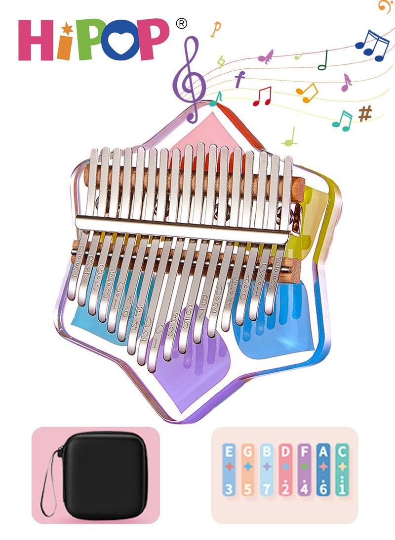 Handheld Musical Instruments 21 Keys Portable Kalimba with EVA Storage Box Thumb Piano Toys for Kids and Adults