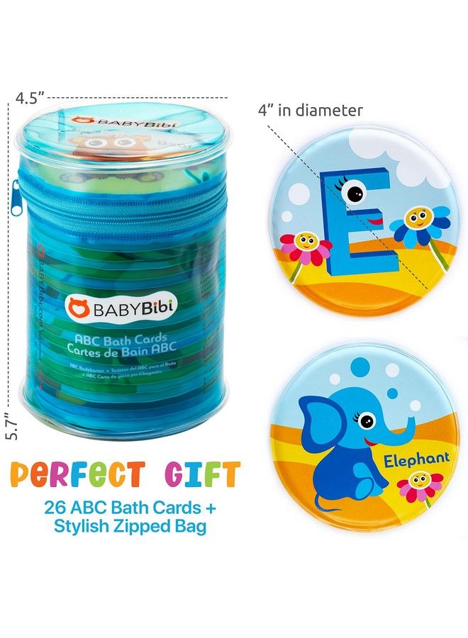 Floating Animals & Alphabet Flash Cards For Bathtub Preschool Learning Toddler Flash Cards Educational Bath Toys For 18 Months+ (Set Of 26)