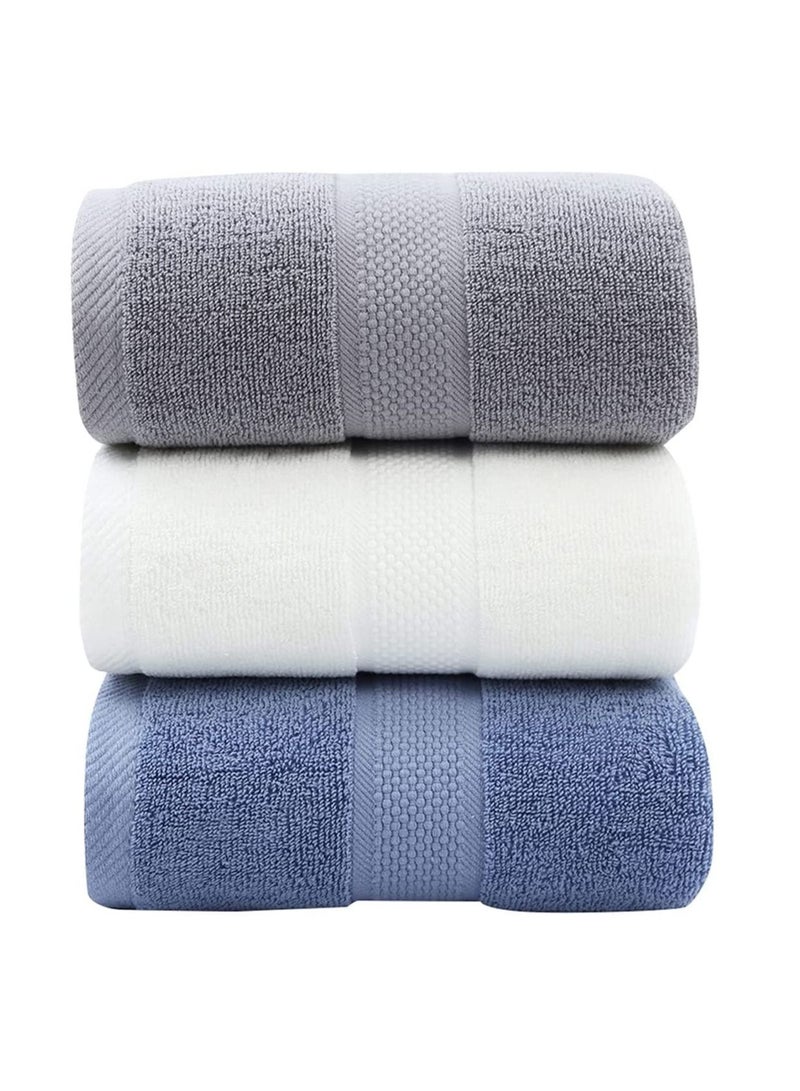 KASTWAVE Premium Cotton Bath Hand Towels for Bathroom Combed Cotton Hand Towels Absorbent Soft Cotton Hand Towels for Bathroom, Hand & Face Washcloths Set, Soft Absorbency and Fade Resistant Quick Dry