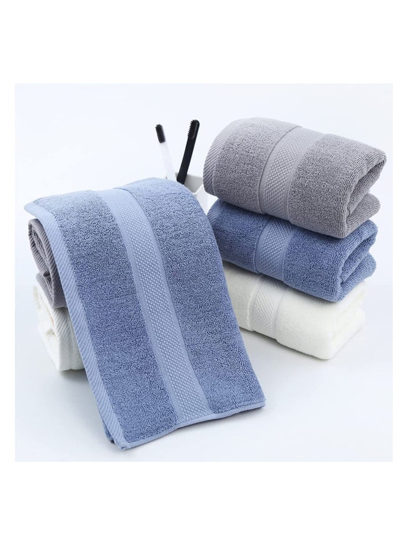 KASTWAVE Premium Cotton Bath Hand Towels for Bathroom Combed Cotton Hand Towels Absorbent Soft Cotton Hand Towels for Bathroom, Hand & Face Washcloths Set, Soft Absorbency and Fade Resistant Quick Dry