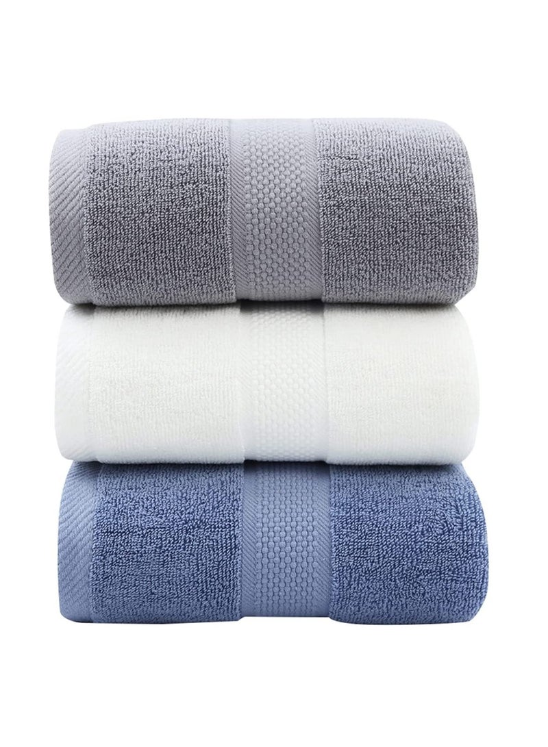 KASTWAVE Premium Cotton Bath Hand Towels for Bathroom Combed Cotton Hand Towels Absorbent Soft Cotton Hand Towels for Bathroom, Hand & Face Washcloths Set, Soft Absorbency and Fade Resistant Quick Dry