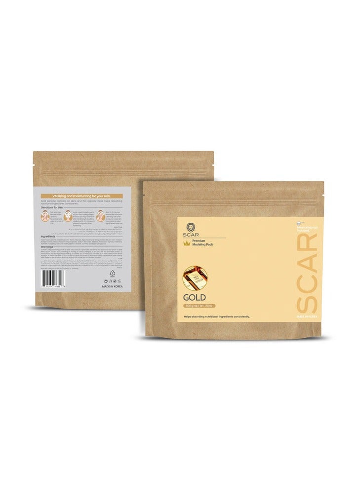 SCAR PROFESSIONAL GOLD MODELING PEEL OFF MASK POWDER 500 GM - MADE IN KOREA