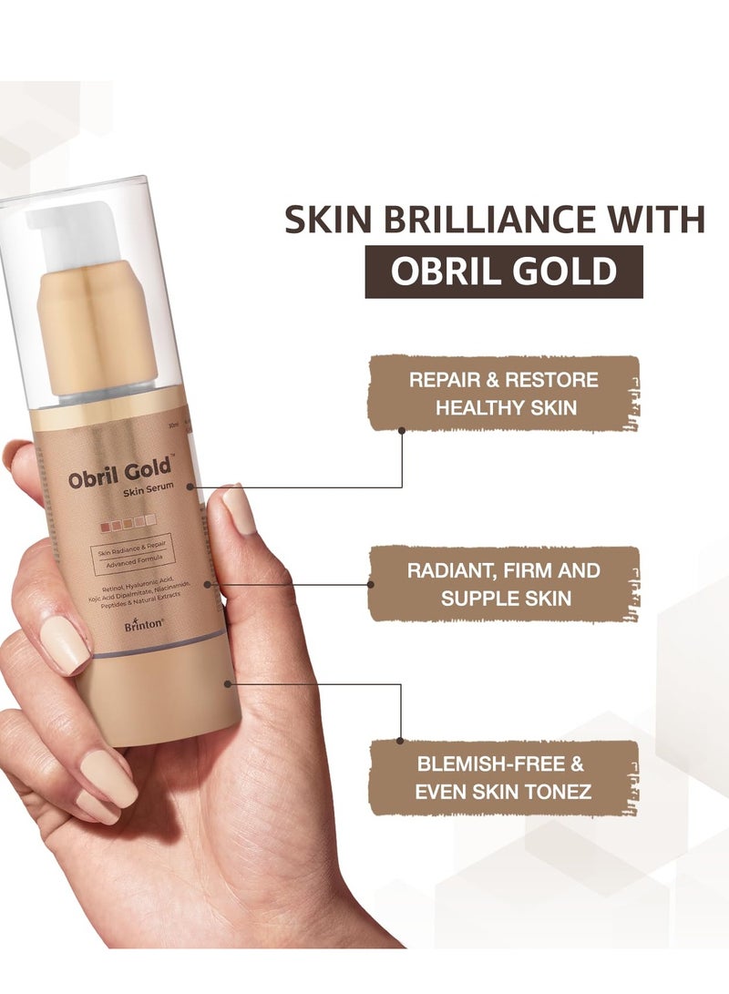 Brinton Obril Gold Skin Serum for Hyperpigmentation with Hyaluronic Acid 30ml