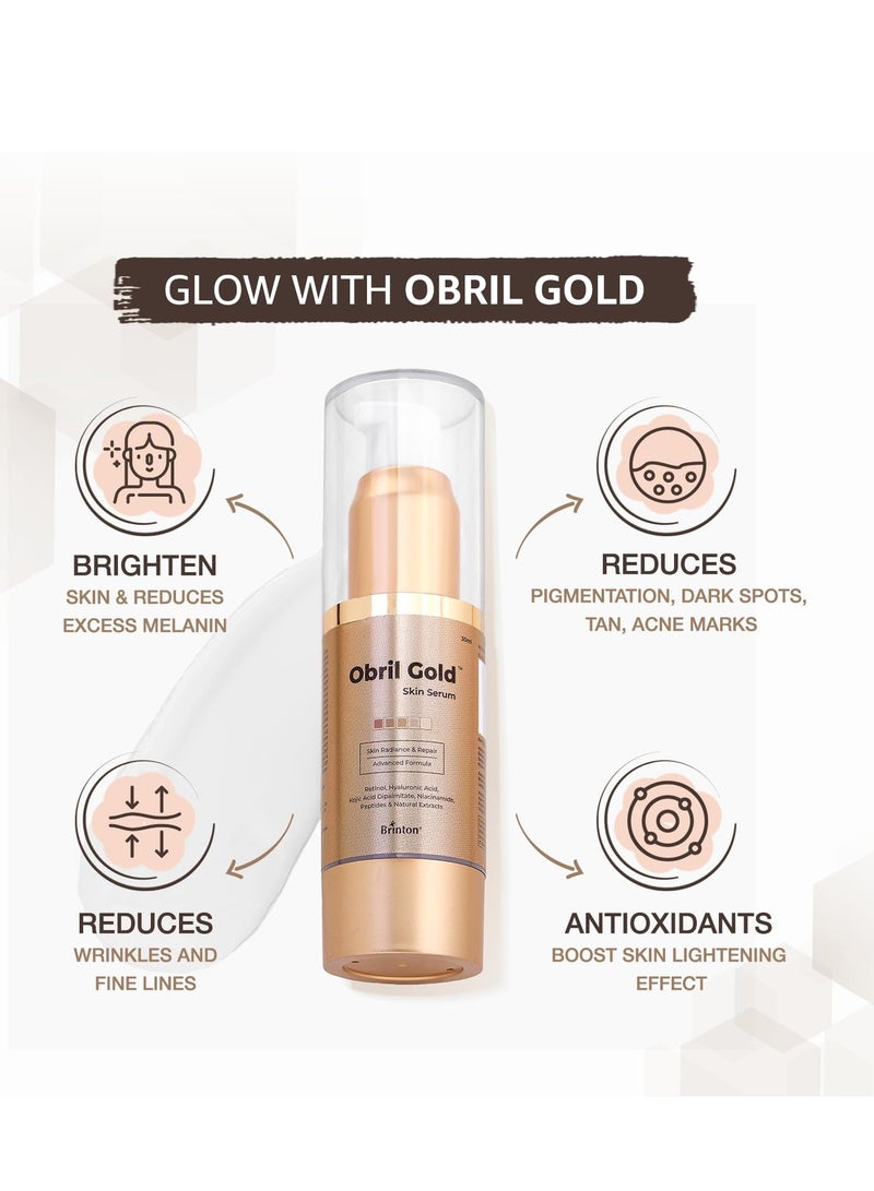 Brinton Obril Gold Skin Serum for Hyperpigmentation with Hyaluronic Acid 30ml