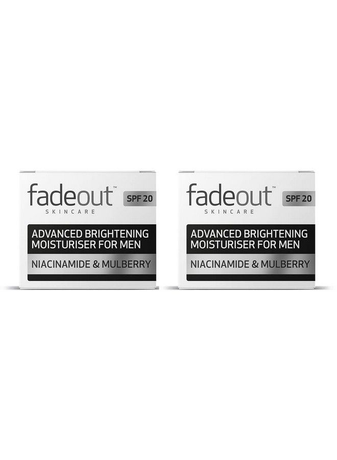 Advanced Brightening Moisturiser For Men Exfoliating Daily Moisturiser With Spf20 With Niacinamide & Mulberry 2 X 50Ml
