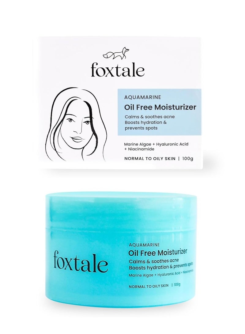 Foxtale Oil Free Moisturizer with Red Algae Extract Blue Green Algae Extract Hyaluronic Acid 100g