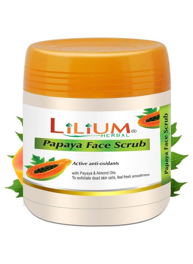 Lilium Papaya Face Scrub Active Antioxidants With Papaya & Almond Oils 500Ml
