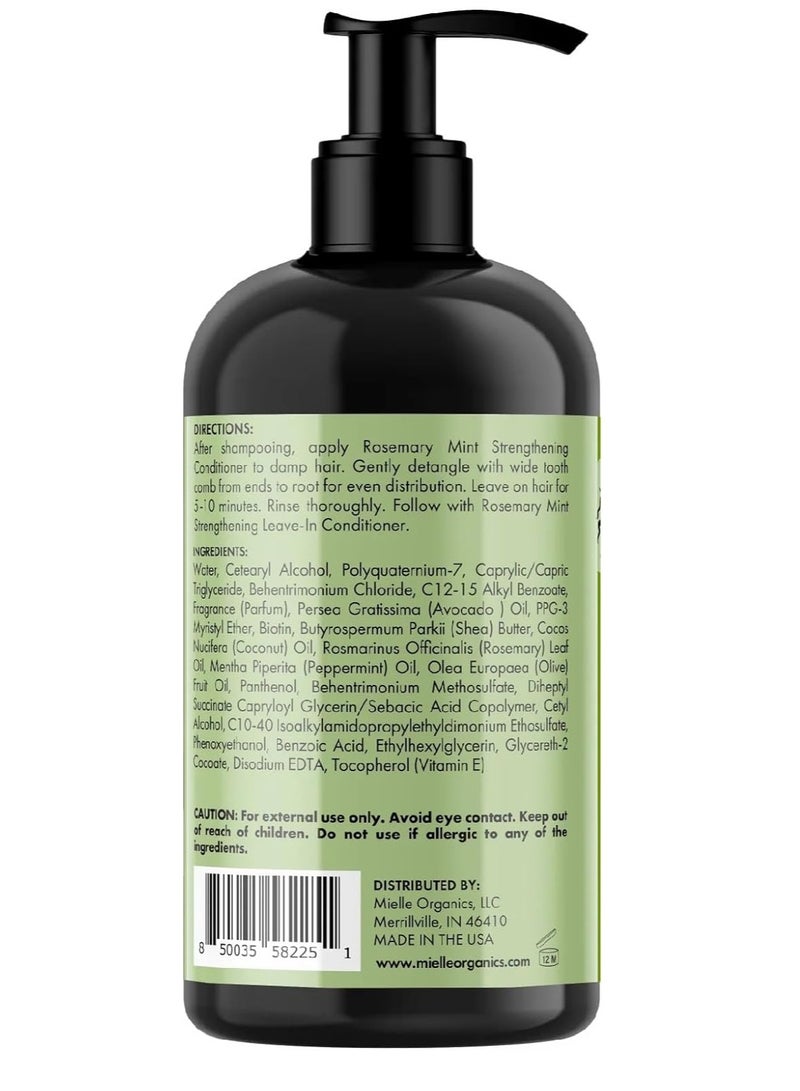 Mielle - Rosemary Mint - Biotin Infused - Encourages Growth Hair Products for Stronger and Healthier Hair - Shampoo & New Conditioner Styling Bundle Set 2 PCS