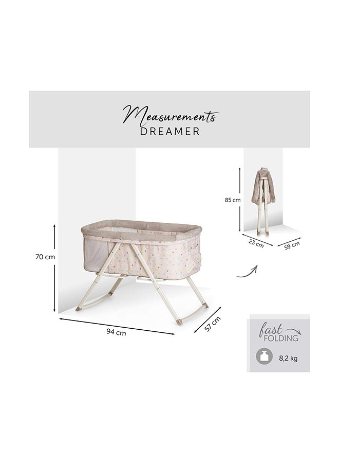 Dreamer Baby Bed Multi Dots - Sand