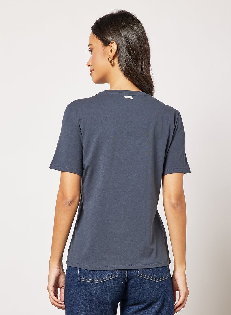 Basic Slim Fit T-Shirt Navy