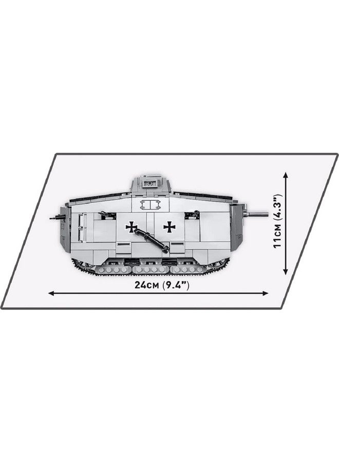 Historical Collection Great War Sturmpanzerwagen A7V Tank 840 Pcs