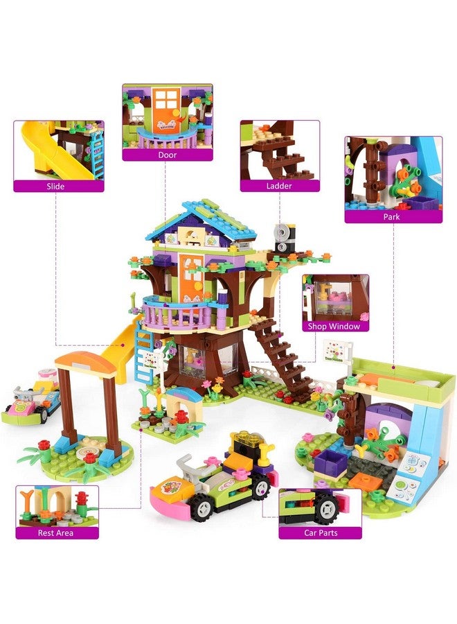 1274 Pieces Friends Tree House Summer Pool Party Building Kit Friends Treehouse Swimming Pool Building Set With Storage Box Creative Building Blocks Toy Birthday Gifts For Kids Girls Aged 612