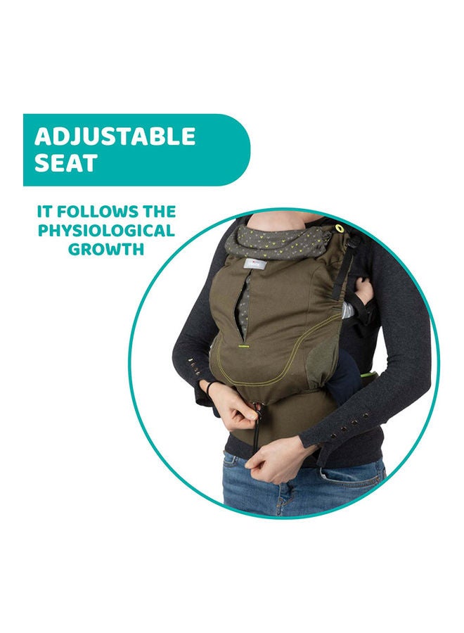 Myamaki Fit Baby Carrier (With Protective Hood) 0-15Kg, Leaf