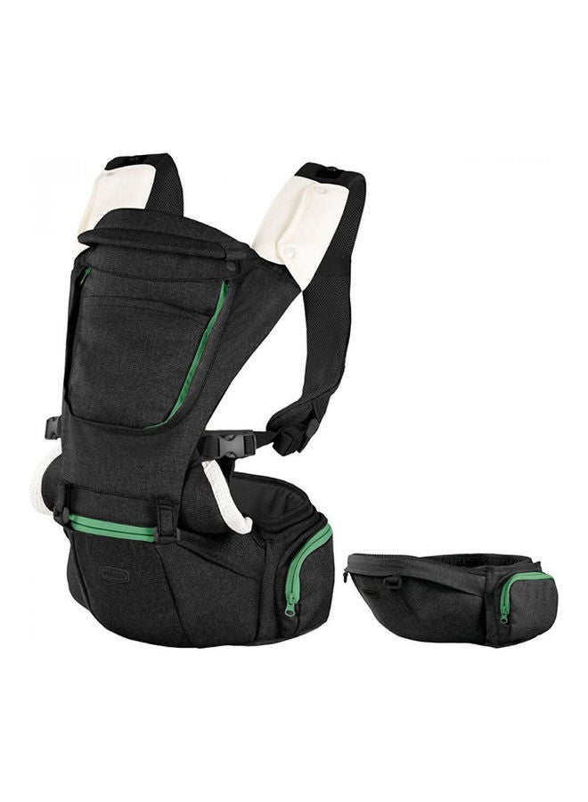 Hip Seat Baby Carrier, Pirate Black  (With Protective Hood, Pocket, Mesh Insert)