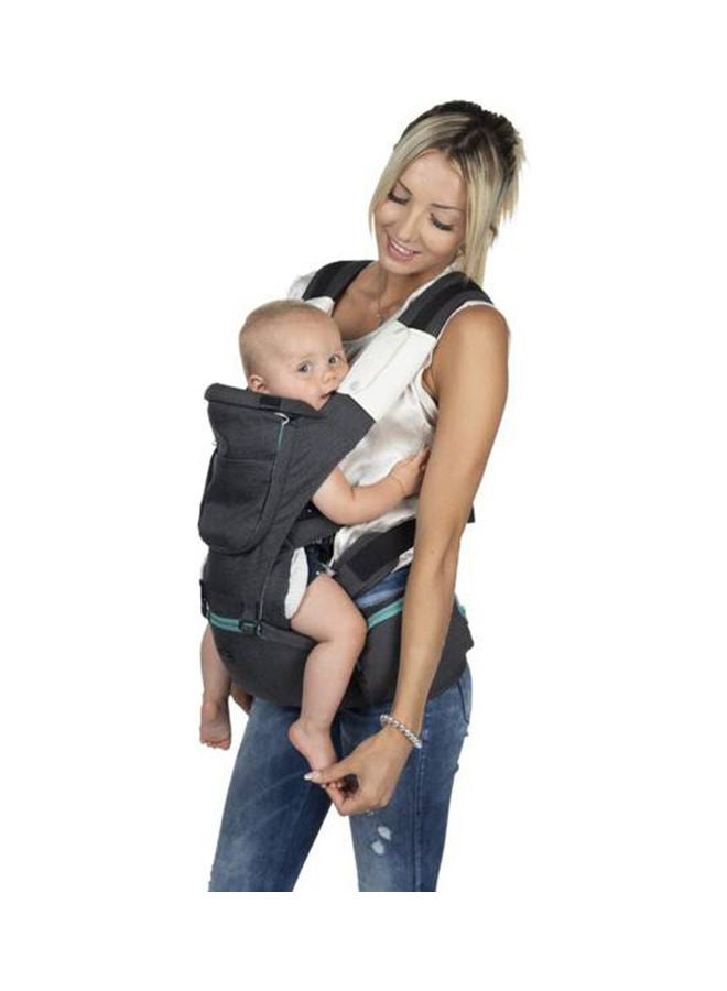 Hip Seat Baby Carrier, Pirate Black  (With Protective Hood, Pocket, Mesh Insert)