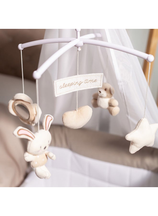 Cullami Co Bed Cradle, Beige, Made In Italy Cradle With Co-Sleeping Function, Suitable For Every Bed, Portable And Convertible Baby Bassinet With Mosquito Net, Baby Bed, Soft Fabric