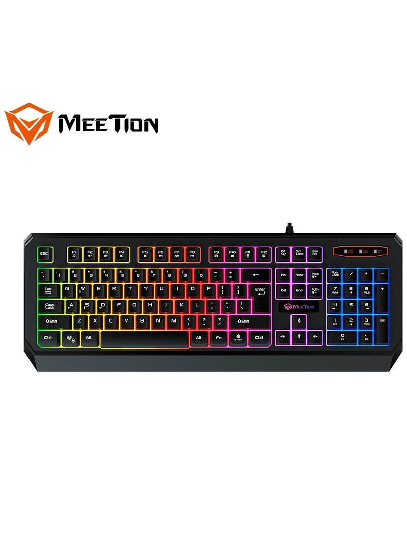 Meetion K9320 Waterproof Backlit RGB Gaming Keyboard  with 19 Anti-Ghosting Keys Best For Office and Gaming Use