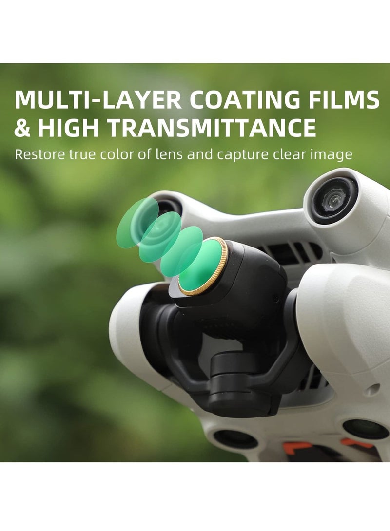 ND Lens Filter Set for DJI Mini 3 Pro, 6 Piece UV Filter Multi-Coated Filter Camera Lens Drone Camera Lens Accessories, Adjustable Ultra-Light Filter (MCUV + CPL ND4 + ND8 + ND16 + ND32)