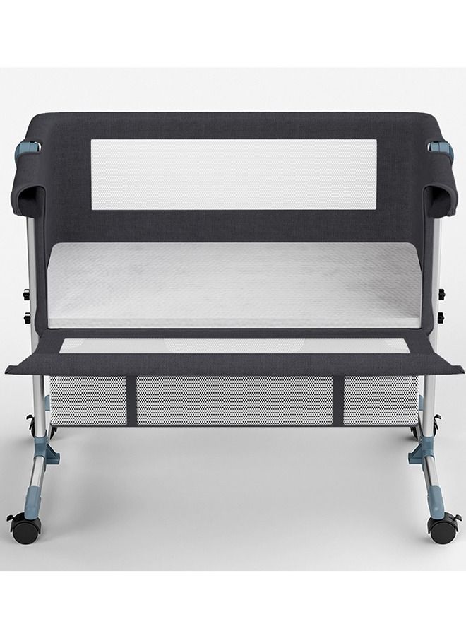 Moonlight Bedside Crib, Horizontally Adjustable - Dark Grey