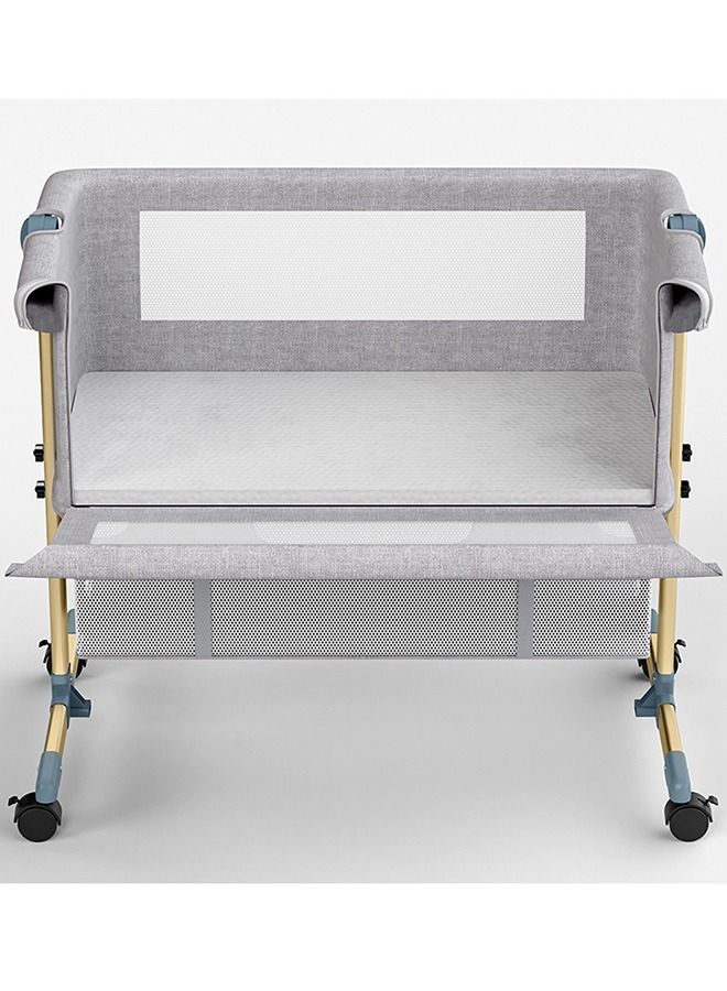 Sunshine Bedside Crib, Horizontally Adjustable - Light Grey