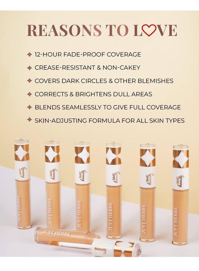 Just Herbs Concealer for Face Makeup Full Coverage 6ml