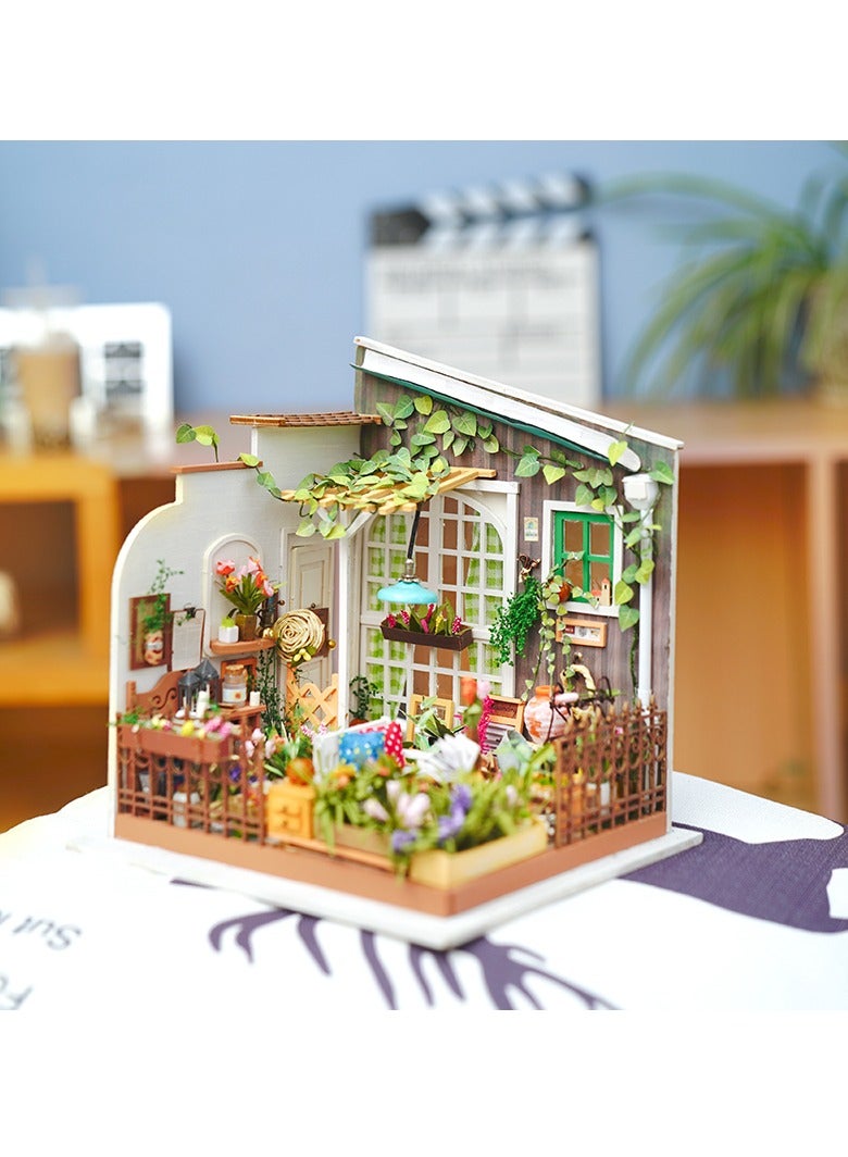 Rolife Miller's Garden DIY Miniature House Kit DG108, Assembly Brain Teaser 3D Wooden Puzzle DIY Build Model Crafts Kits, Unique Gifts and Home Decor for Teens or Adults