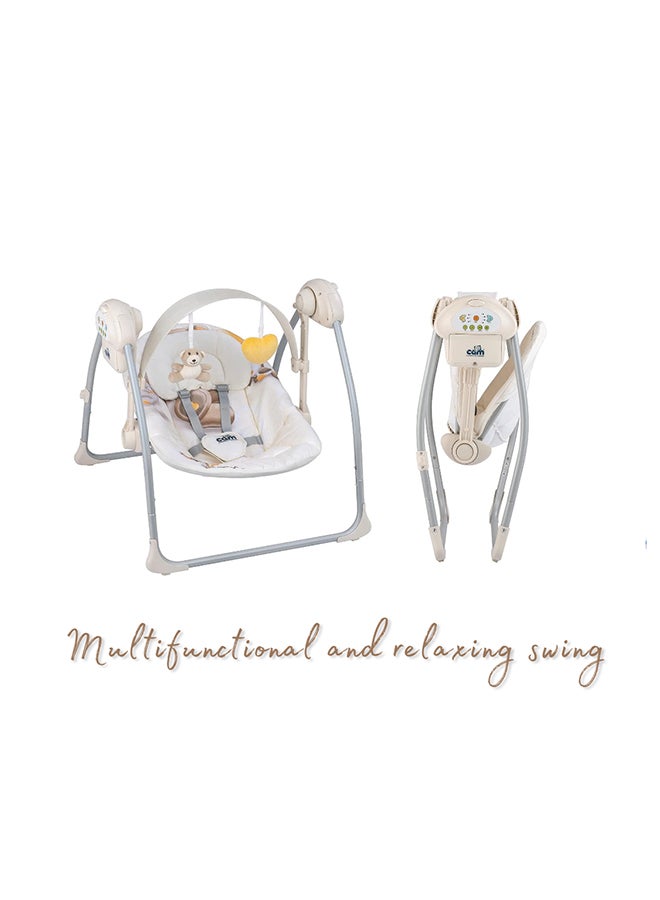 Portable Sonnolento Baby Infant Swing, Sway Gentle Swaying, Rocker, Rocking With Support And Safety, Cradle, 0-9 Kg - Beige