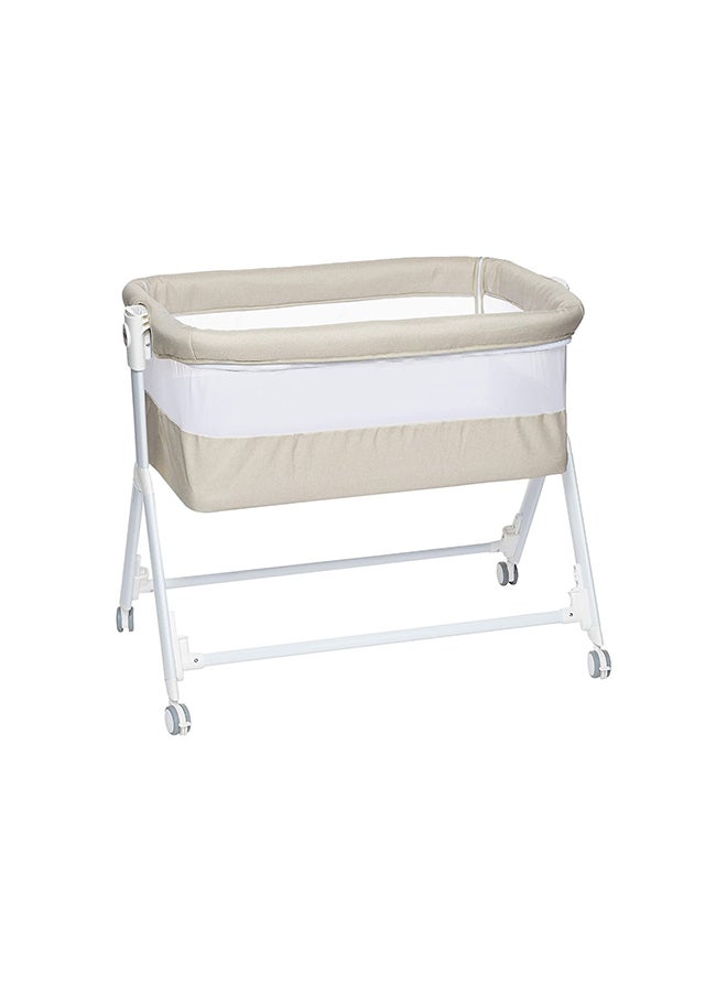 Sempreconte Baby Co Bed Cradle, Baby Cot, Rocking Cradle, Convertible, Foldable,  Essential Sleeping Portable, Crib, Bedside - Beige