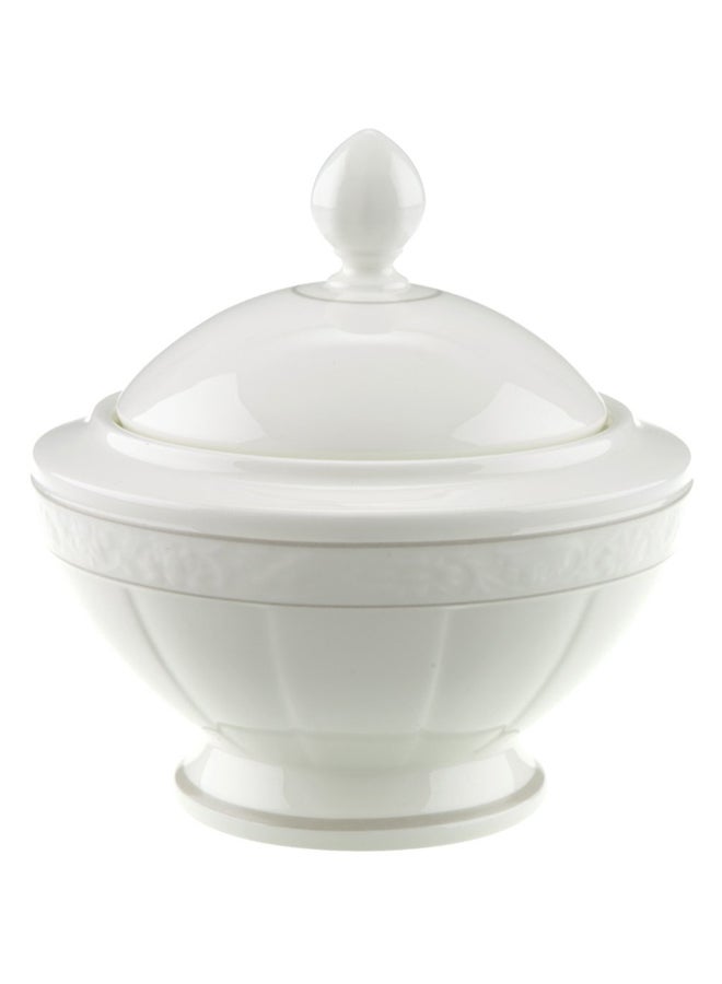 15-Piece Pearl Pattern Tea Set White
