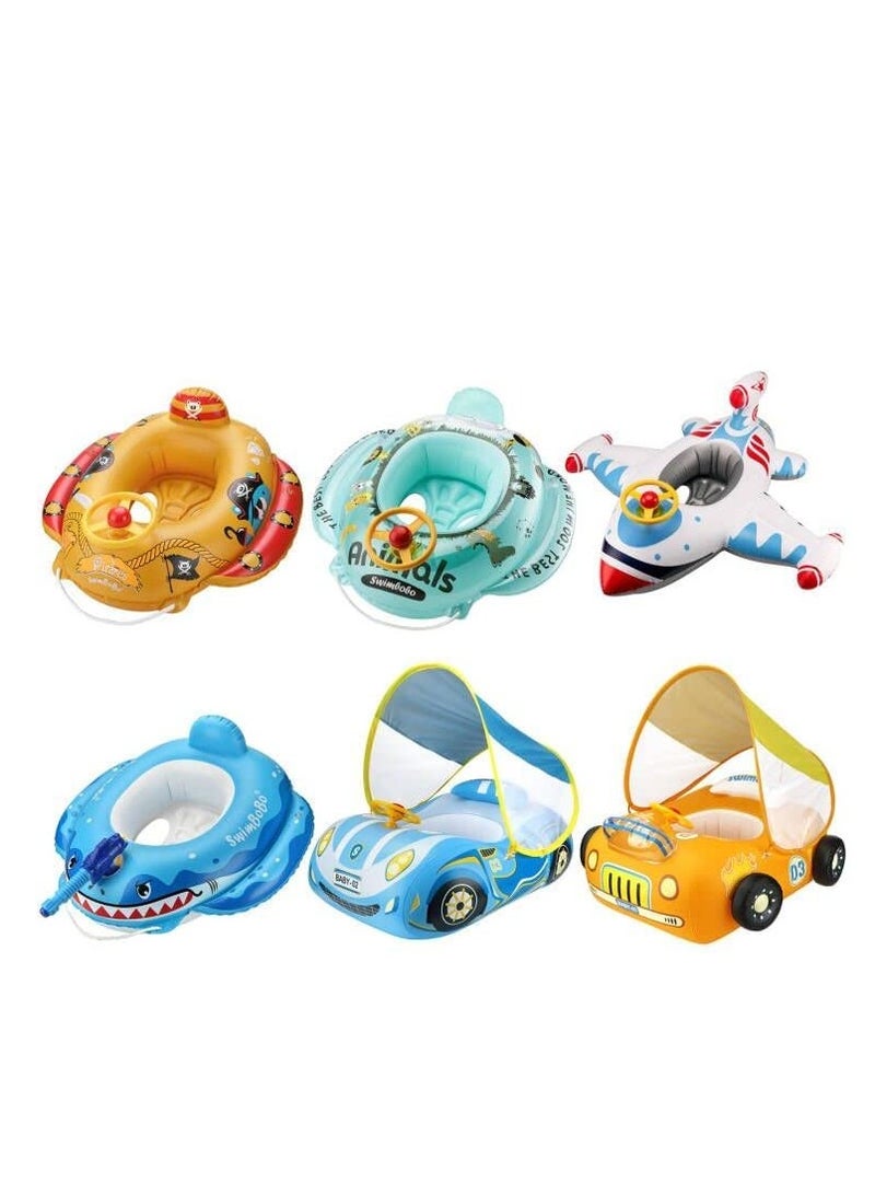 Free Swimming Baby Inflatable Baby Swimming Float Ring Children Waist Float Ring Inflatable Floats Pool Toys Swimming Pool Accessories for 1-6 Year Old Baby