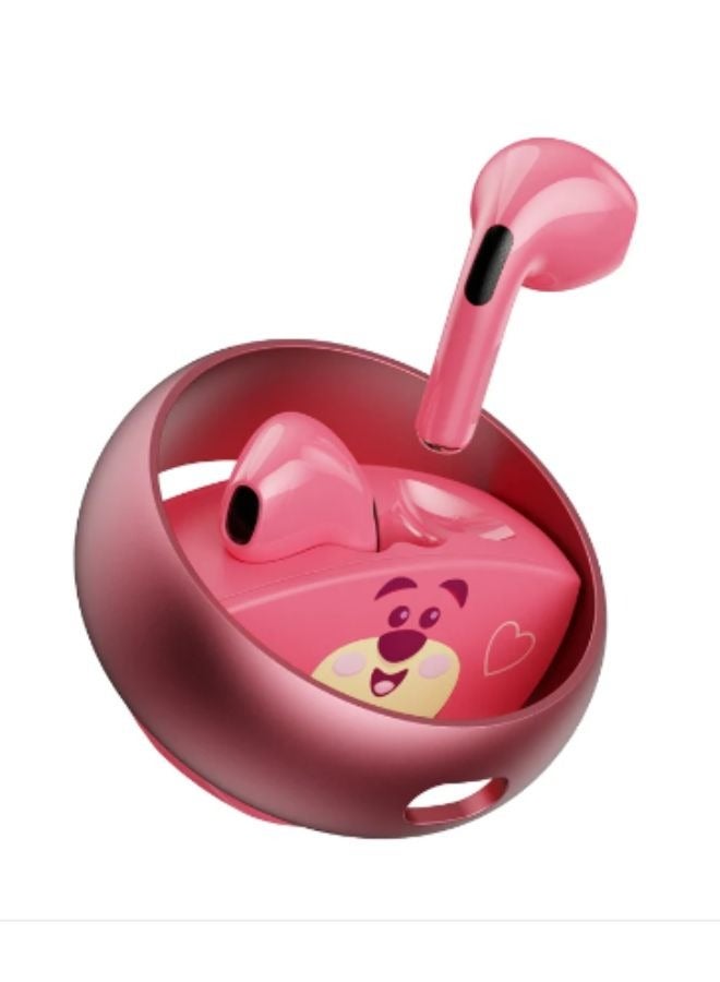 Disney QS-13 Bluetooth Earphones TWS Wireless Gaming Earphones Rotatable Metal Cavity Ring Headset HiFi Stereo Low Latency