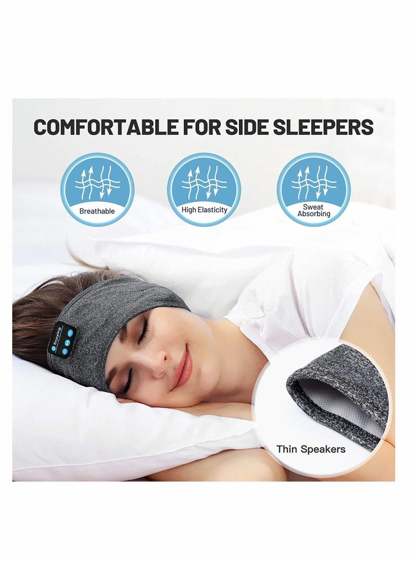 Sleep Headphones Wireless, V5.0 Sports Headband Headphones with Ultra-Thin HD Stereo Speakers, Ultra-Soft Sleeping Headphones, for Sports, Yoga, Side Sleepers, Air Travel and Relaxation