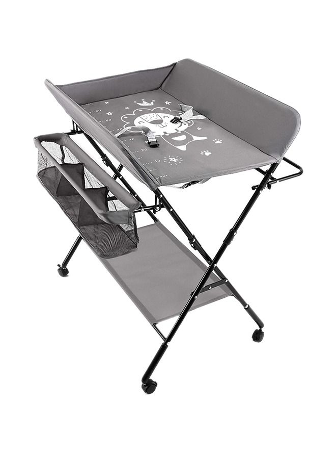 4 - In - 1 Diaper Changing Table Organizer - Grey
