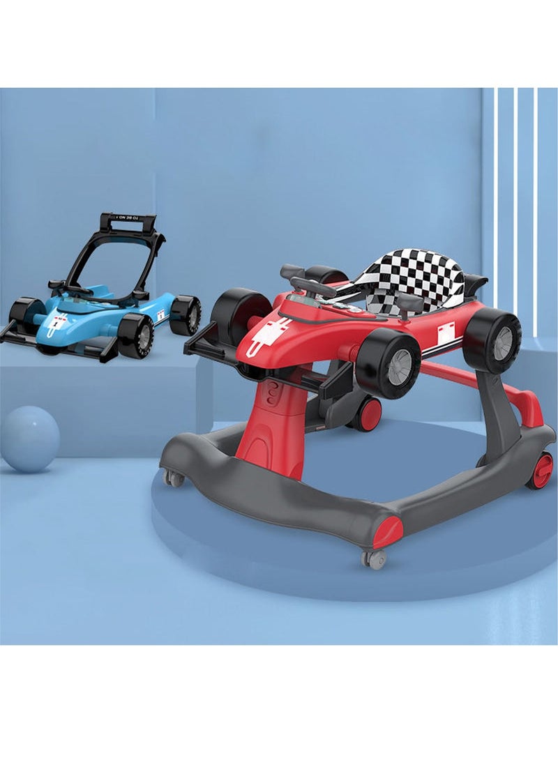 Baby Walker for Kids with Adjustable Height & Stopper - Anti-Rollover, Foldable Activity Walker for Toddlers & Infant Baby Walker Age 6-18 Months