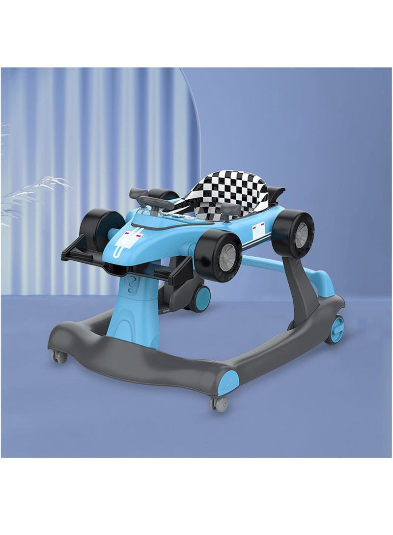 Baby Walker for Kids with Adjustable Height & Stopper - Anti-Rollover, Foldable Activity Walker for Toddlers & Infant Baby Walker Age 6-18 Months