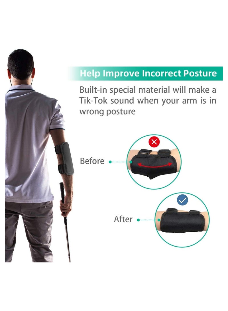 Elbow Golf Swing Training Aid, Golf Practicing Posture Corrector Golf Swing Improvement Elbow Positioning Aid Golf Training Tool Golf Posture Training Adjustable Swing Trainer for Unisex Golfers