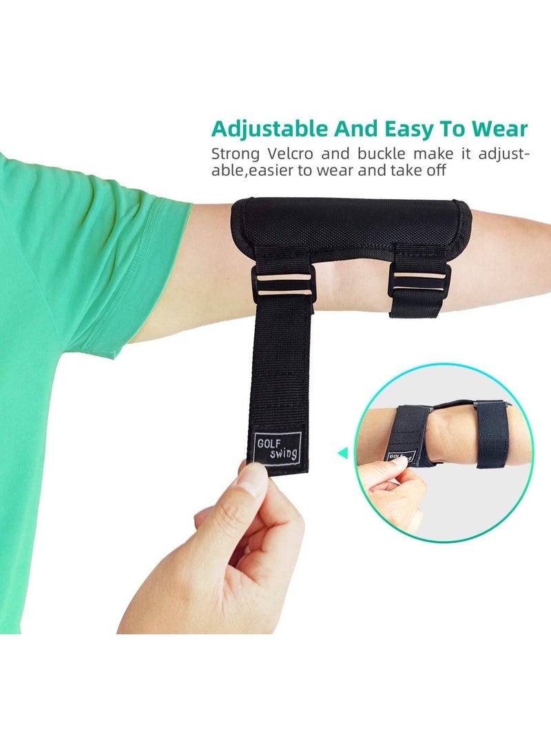 Elbow Golf Swing Training Aid, Golf Practicing Posture Corrector Golf Swing Improvement Elbow Positioning Aid Golf Training Tool Golf Posture Training Adjustable Swing Trainer for Unisex Golfers