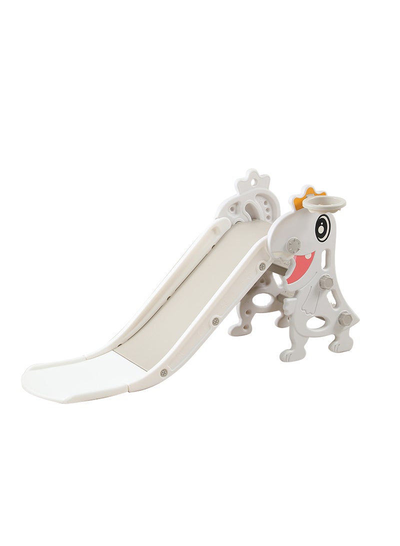 Foldable Children's Slide Independent Home Children's Entertainment Slide Suitable For Toddlers Indoor And Outdoor Playground Slide Children's Climbing Toy Set Easy To Assemble With Basketball Stand