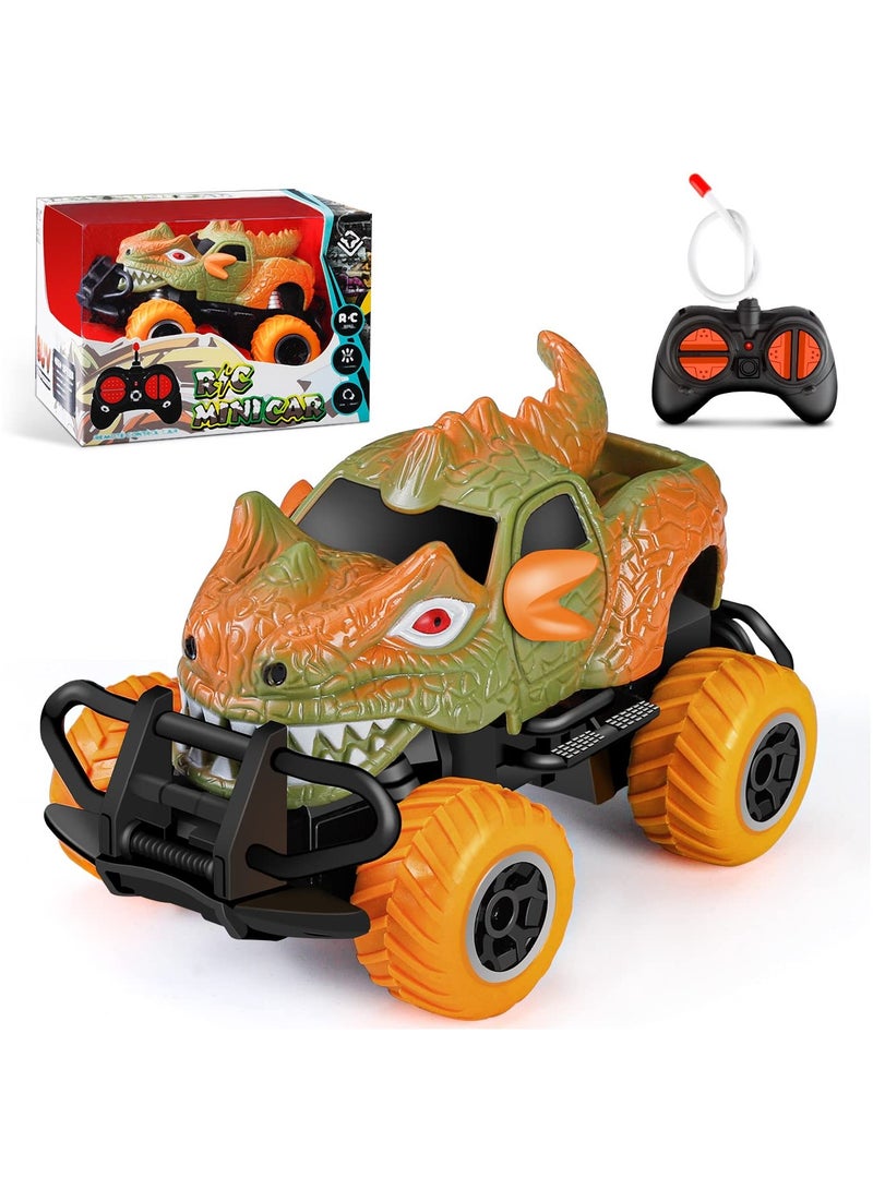 Dinosaur Remote Control Car Toys Mini RC Race Car Monster Trucks Toddler Gifts Stunt Toy Car for Boys Age 3 5 6 4 7