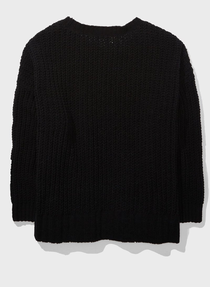 Knitted Round Neck Sweater