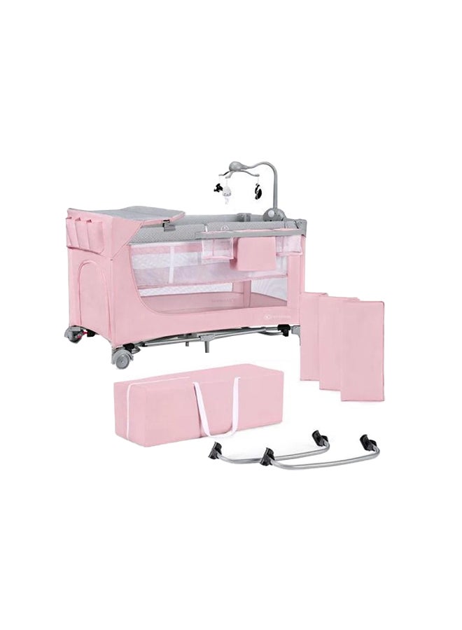 Joy Folding Bed With Accessories – Pink