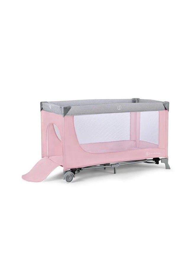 Joy Folding Bed With Accessories – Pink