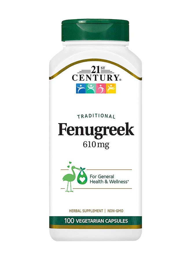 Fenugreek Dietary Supplement - 100 Capsules 610 Mg