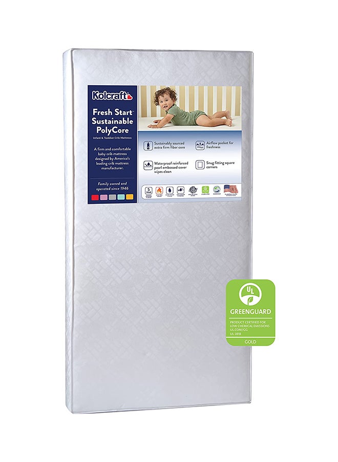 Fresh Start Polyfoam Crib Mattress - White Windsor