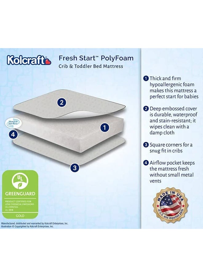 Fresh Start Polyfoam Crib Mattress - White Windsor