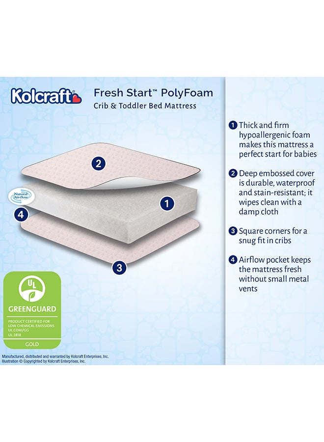 Fresh Start Polyfoam Crib Mattress - Frizzle Pin